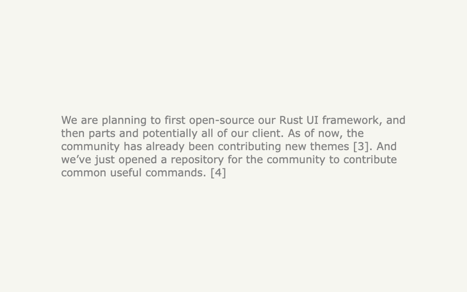 Screenshot of the original Show HN post for Warp on Hacker News referencing plans to open source the client